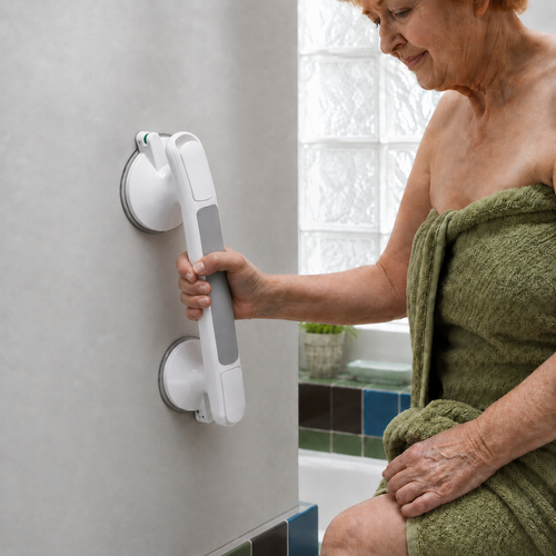 Bathtub and Shower Grab Bar – Suction Safety Handle for Seniors