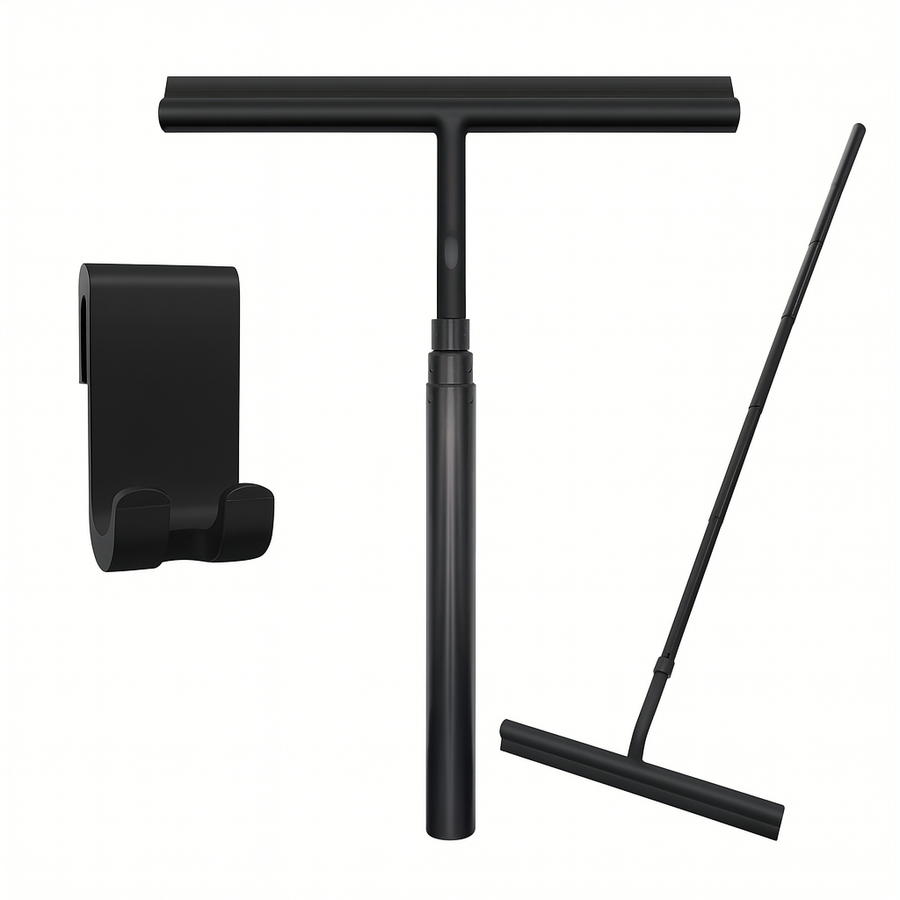 Telescopic Aluminum and Silicone Window and Shower Squeegee – Adjustable Up to 120 cm