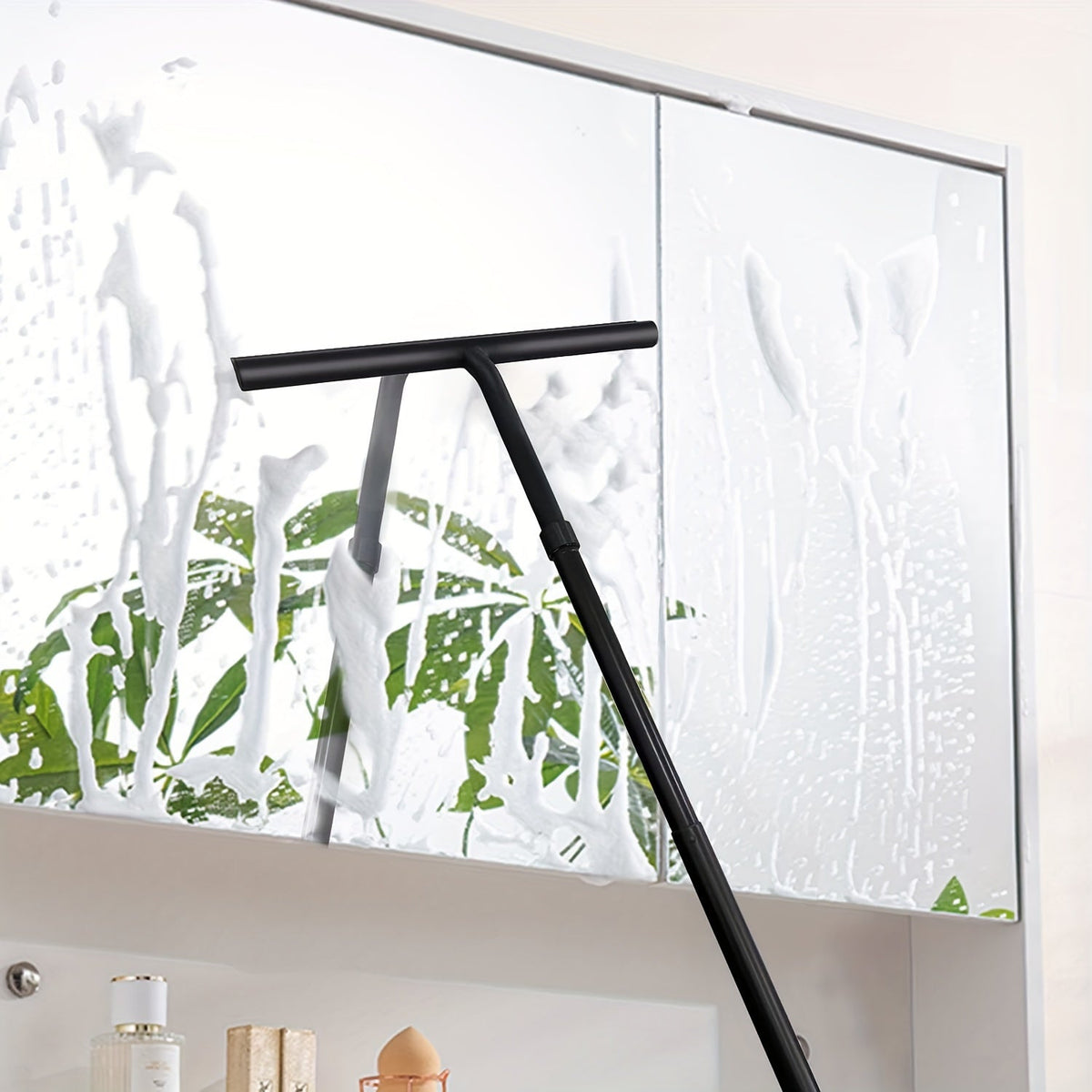 Telescopic Aluminum and Silicone Window and Shower Squeegee – Adjustable Up to 120 cm