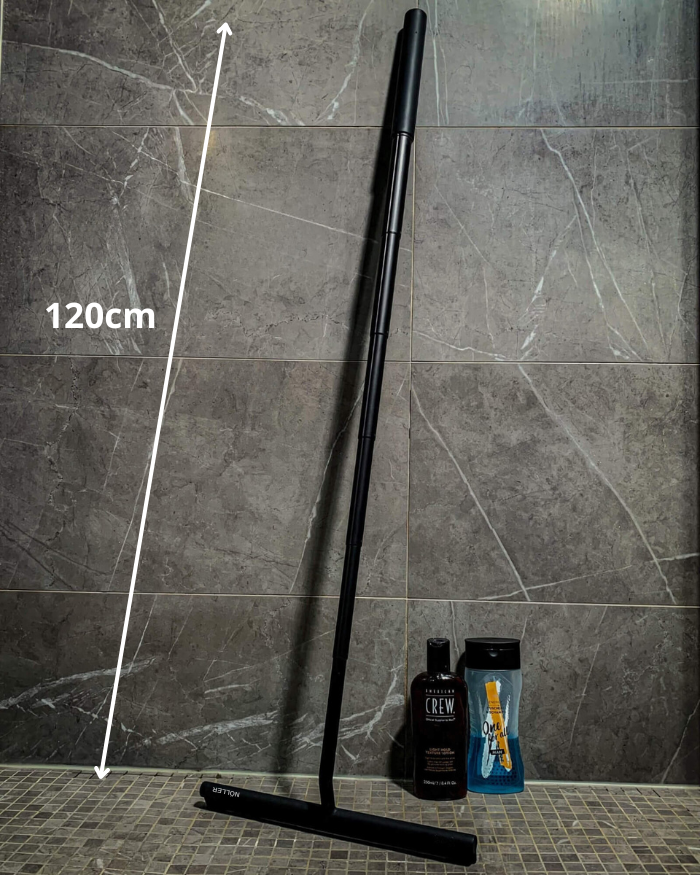 Telescopic Aluminum and Silicone Window and Shower Squeegee – Adjustable Up to 120 cm