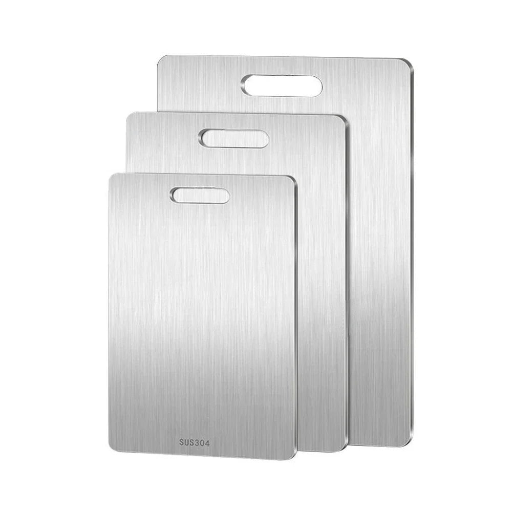 Titanium Stainless Steel Cutting Board – Antibacterial and Odor-Resistant