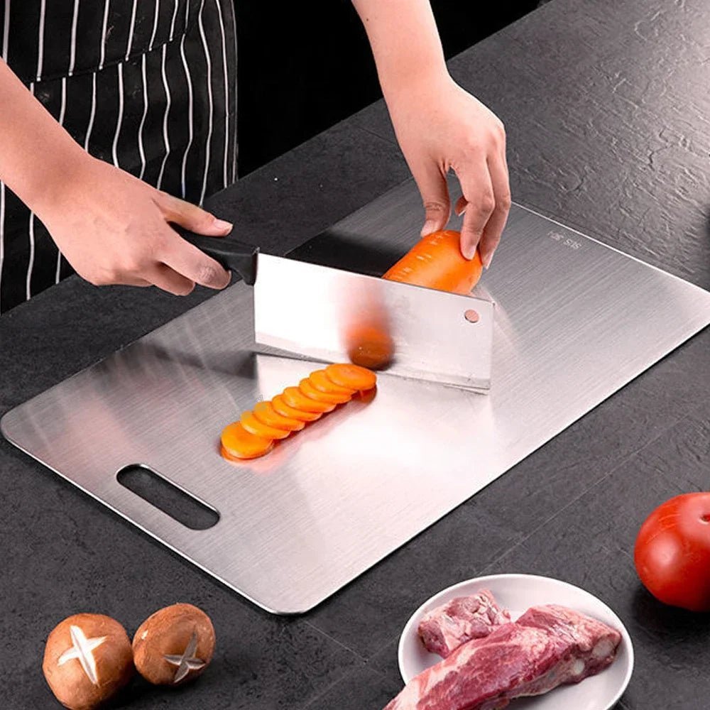 Titanium Stainless Steel Cutting Board – Antibacterial and Odor-Resistant
