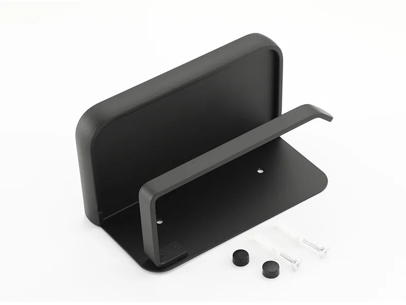 Aluminum Toilet Roll Holder with Storage Shelf – Modern Space-Saving Design