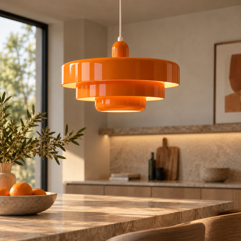 Three-Tier Bauhaus Pendant Light – Nordic Metal Fixture for Dining Tables