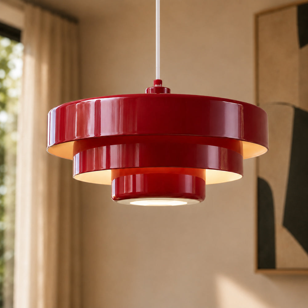 Three-Tier Bauhaus Pendant Light – Nordic Metal Fixture for Dining Tables
