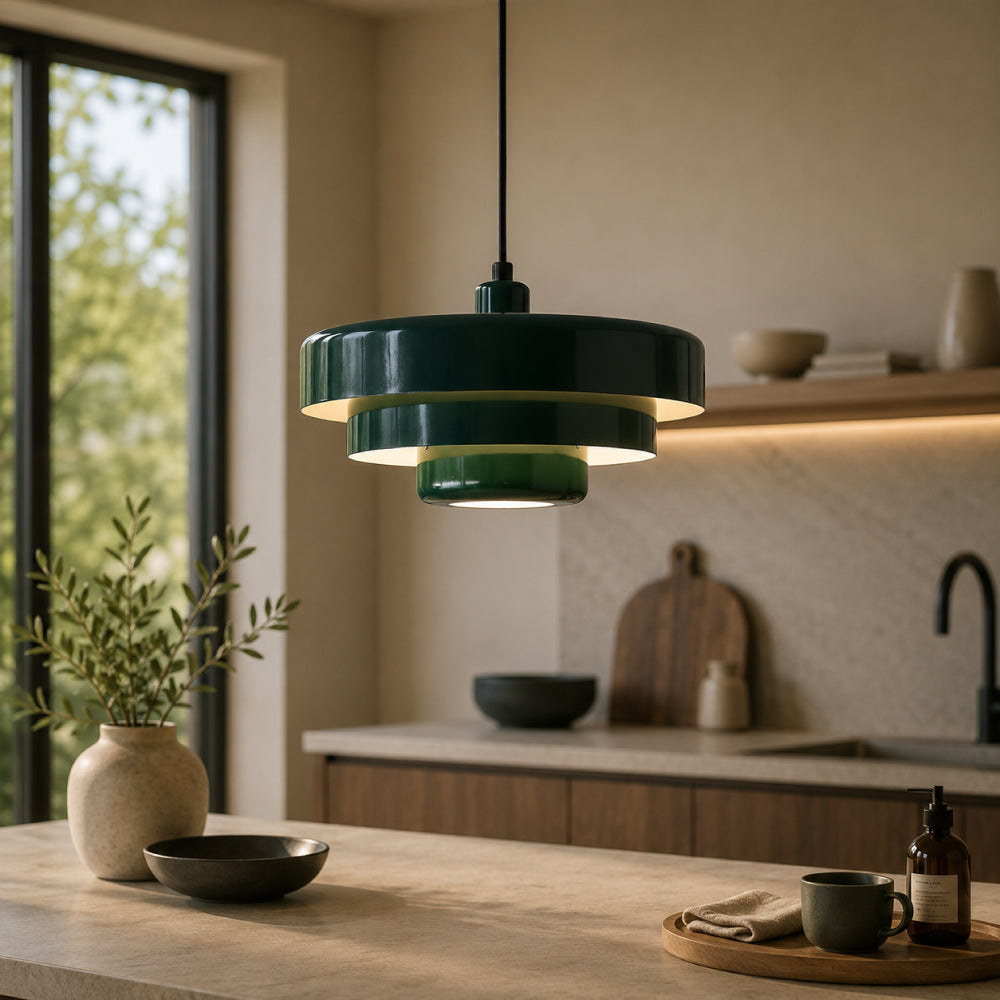 Three-Tier Bauhaus Pendant Light – Nordic Metal Fixture for Dining Tables
