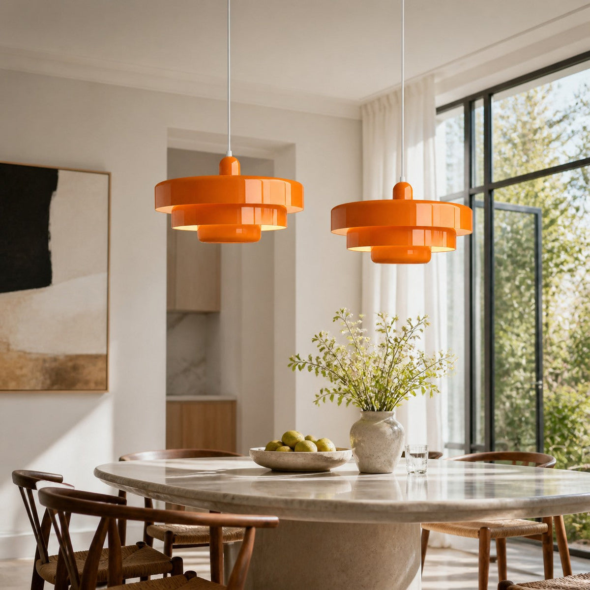 Three-Tier Bauhaus Pendant Light – Nordic Metal Fixture for Dining Tables