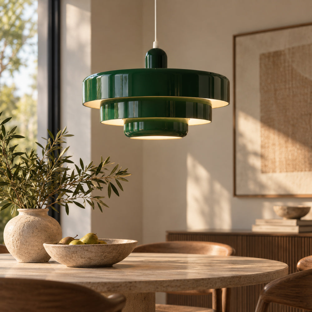 Three-Tier Bauhaus Pendant Light – Nordic Metal Fixture for Dining Tables