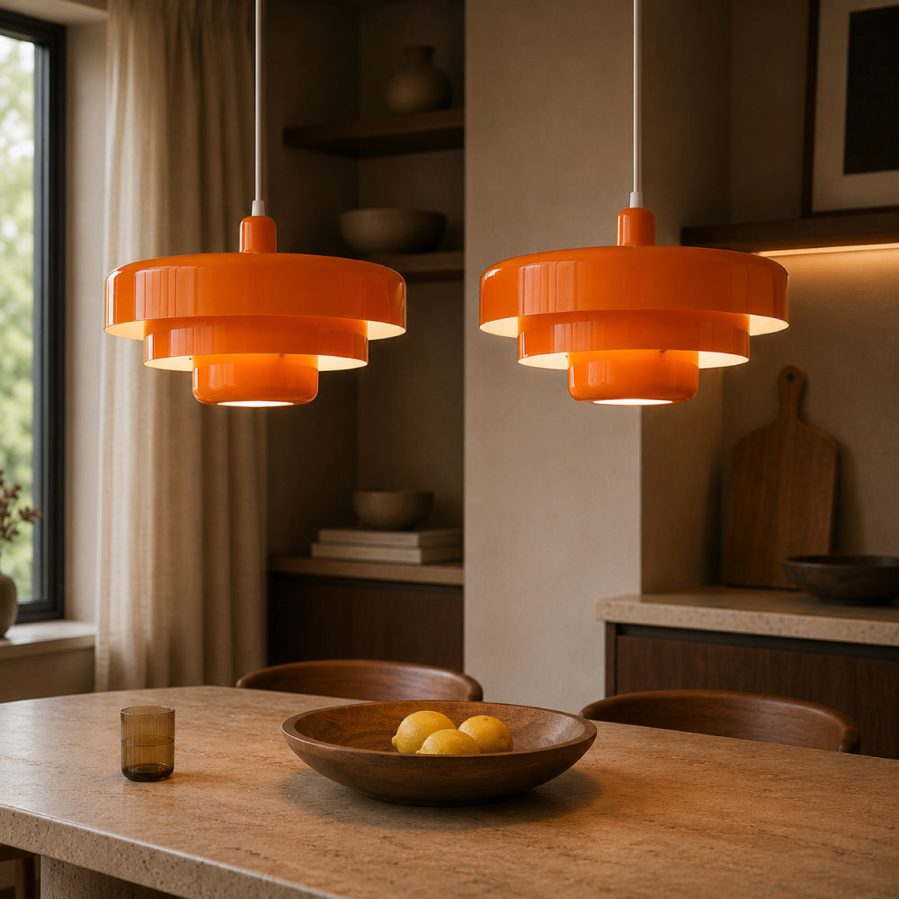 Three-Tier Bauhaus Pendant Light – Nordic Metal Fixture for Dining Tables