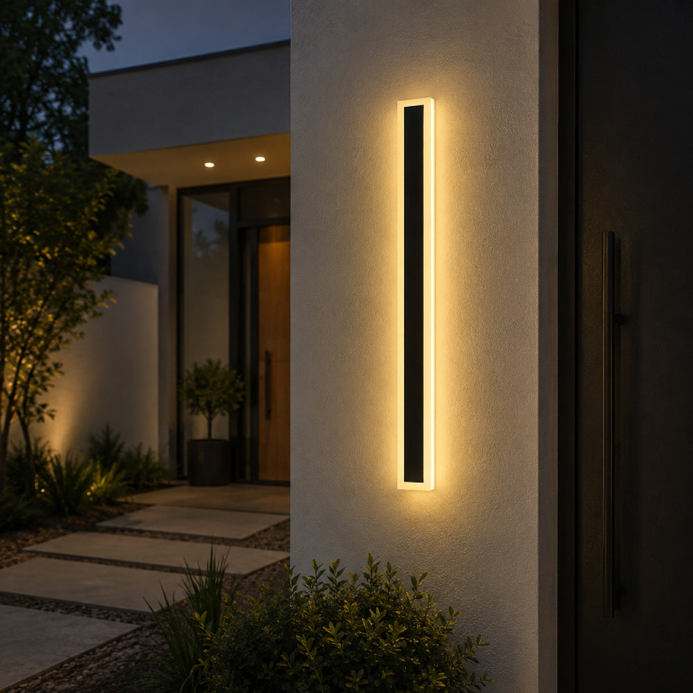 Outdoor Wall Light – Architectural Vertical Light Frame with Integrated LED
