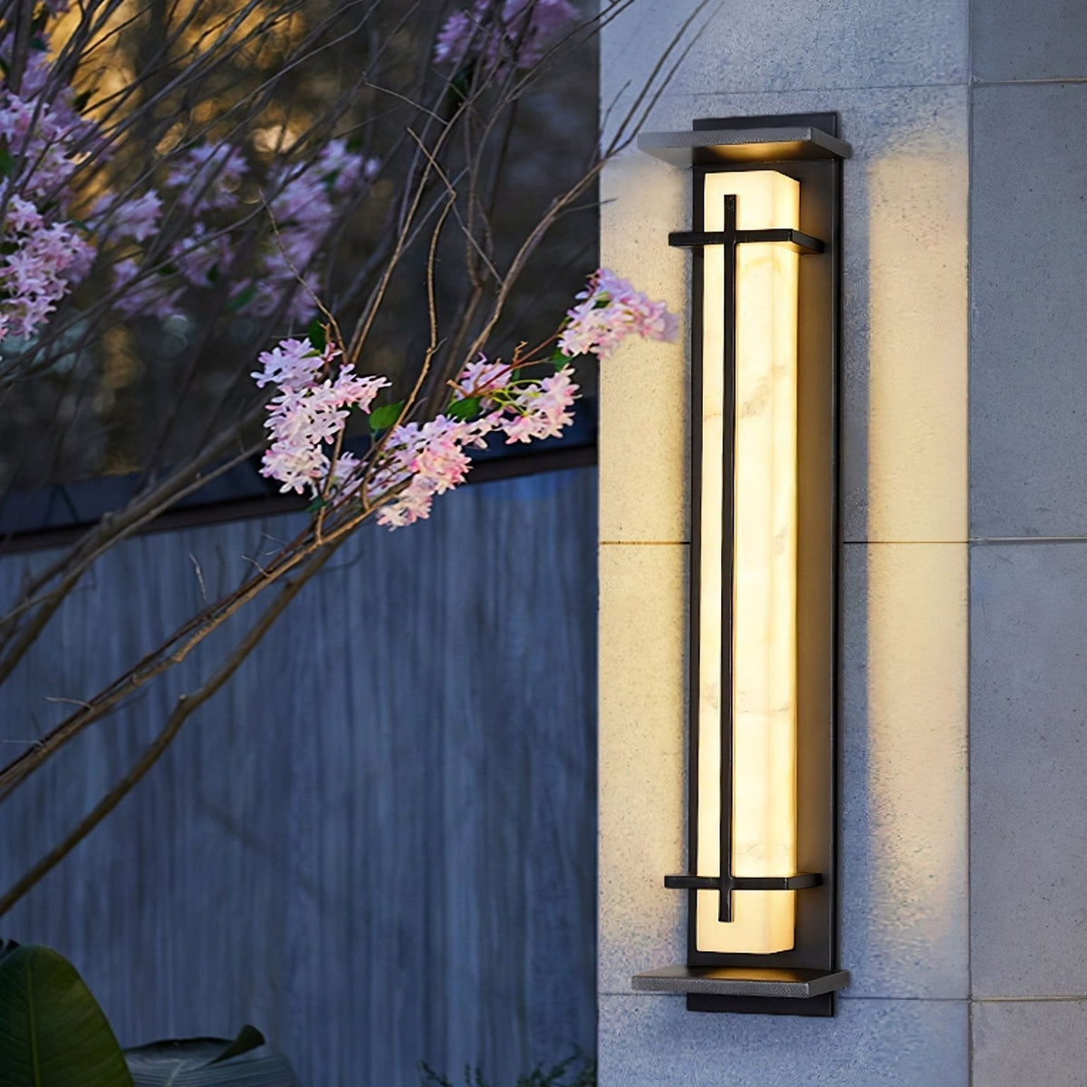 Stainless Steel Outdoor Wall Light – Waterproof Design with Frosted Diffuser