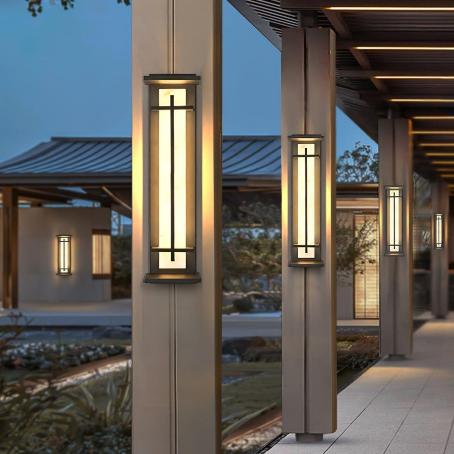 Stainless Steel Outdoor Wall Light – Waterproof Design with Frosted Diffuser