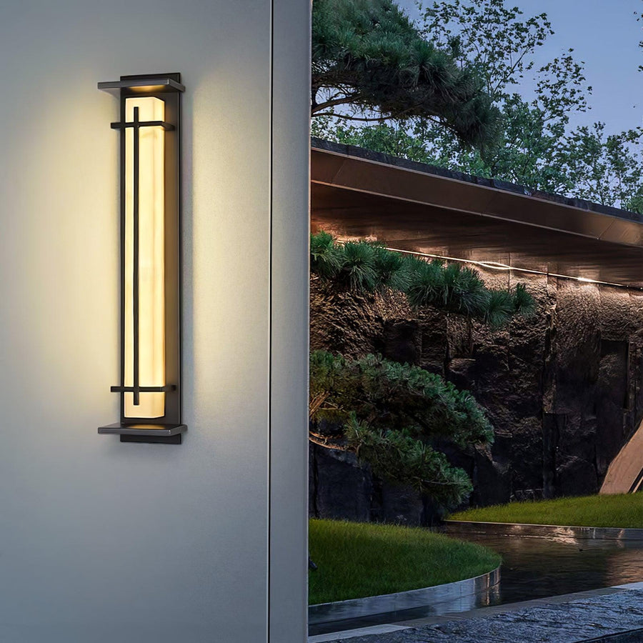 Stainless Steel Outdoor Wall Light – Waterproof Design with Frosted Diffuser