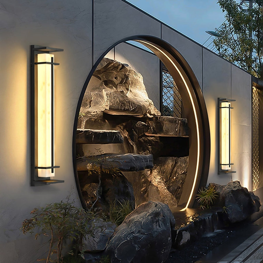 Stainless Steel Outdoor Wall Light – Waterproof Design with Frosted Diffuser