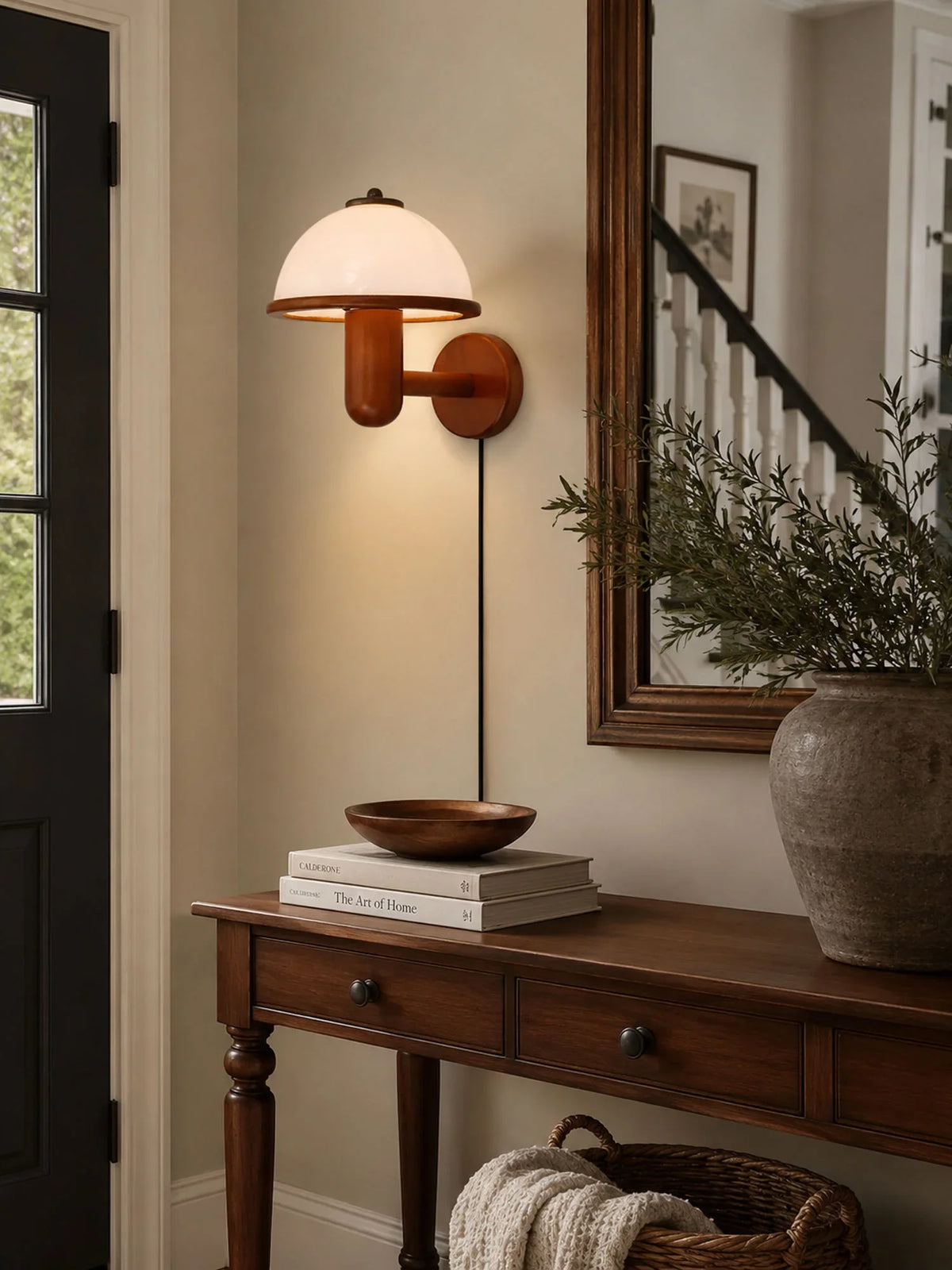 Oak Mushroom Wall Light – For Living Room and Hallway