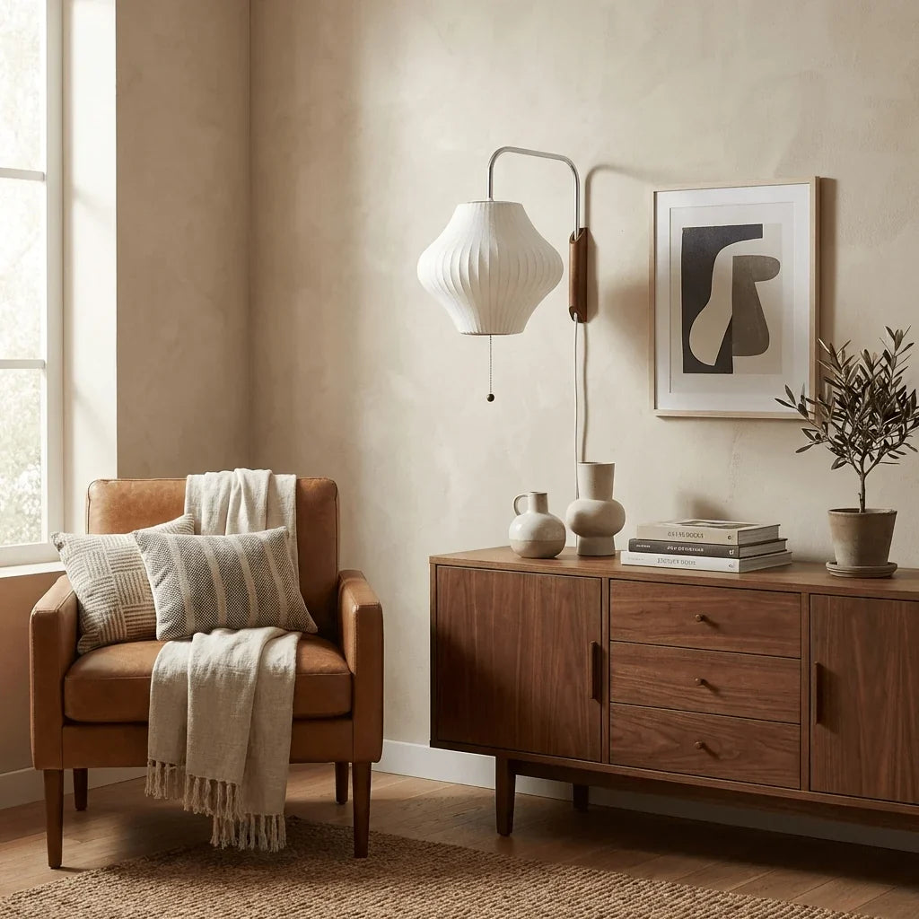 Metal Wall Light – Adjustable Arm with Plug-In Design