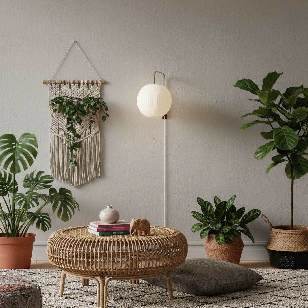 Metal Wall Light – Adjustable Arm with Plug-In Design
