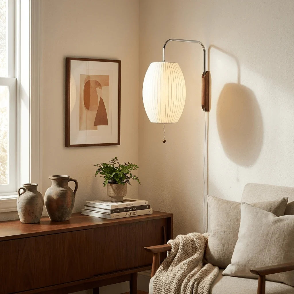 Metal Wall Light – Adjustable Arm with Plug-In Design