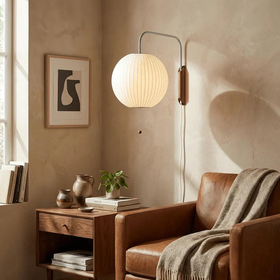 Metal Wall Light – Adjustable Arm with Plug-In Design