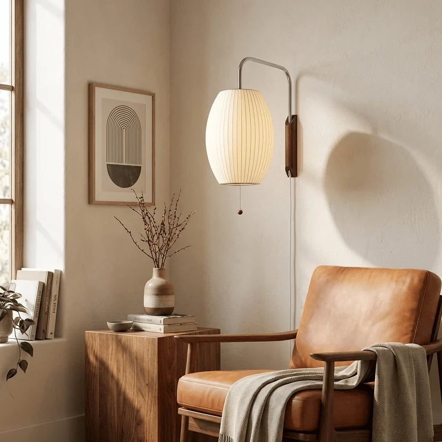 Metal Wall Light – Adjustable Arm with Plug-In Design