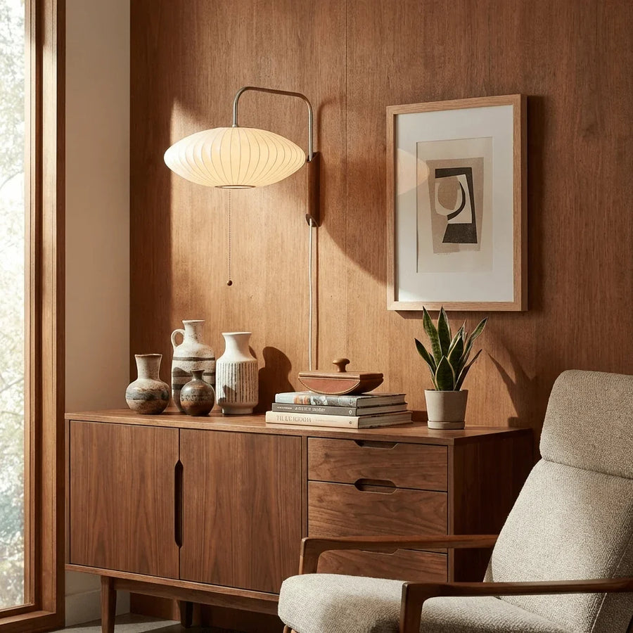 Metal Wall Light – Adjustable Arm with Plug-In Design