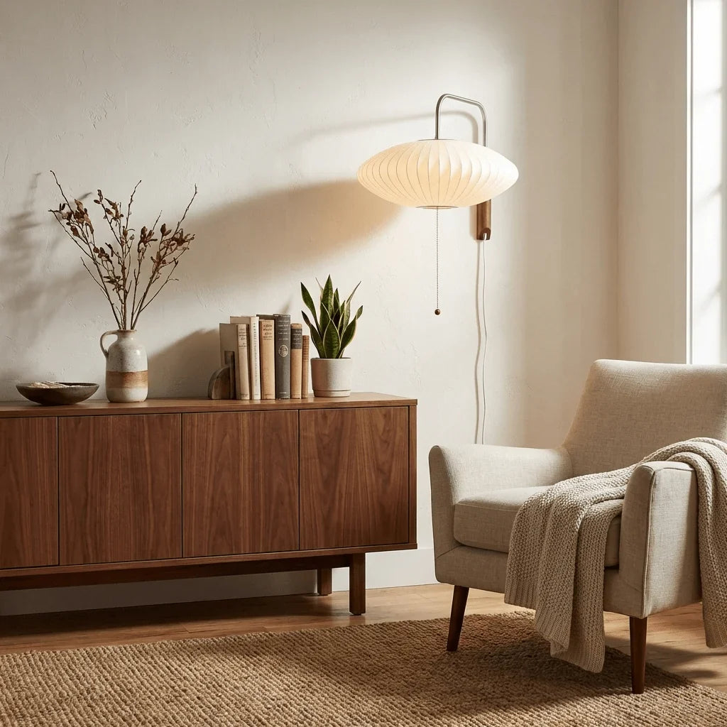 Metal Wall Light – Adjustable Arm with Plug-In Design