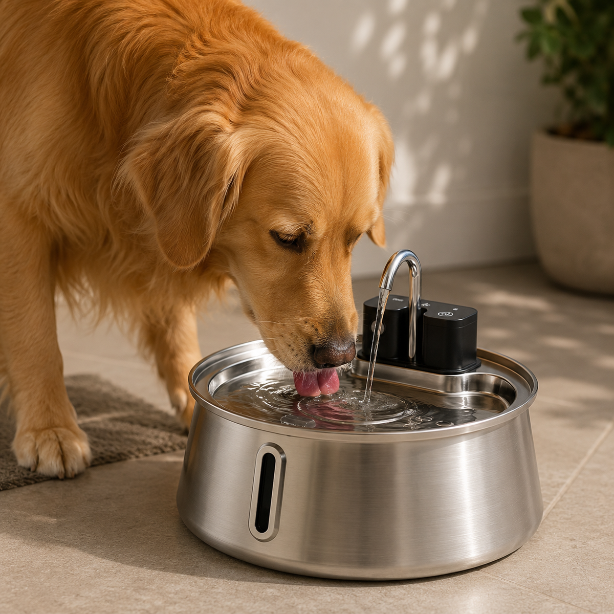 Stainless Steel Dog Water Fountain – 4L and 7L Capacity