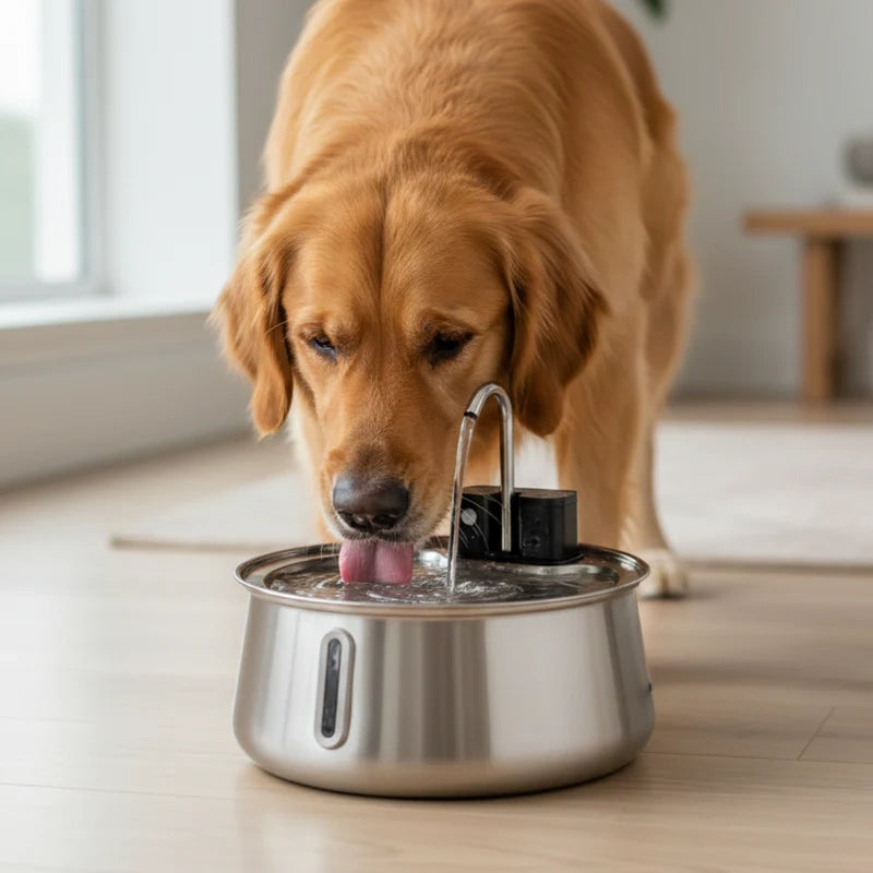 Stainless Steel Dog Water Fountain – 4L and 7L Capacity