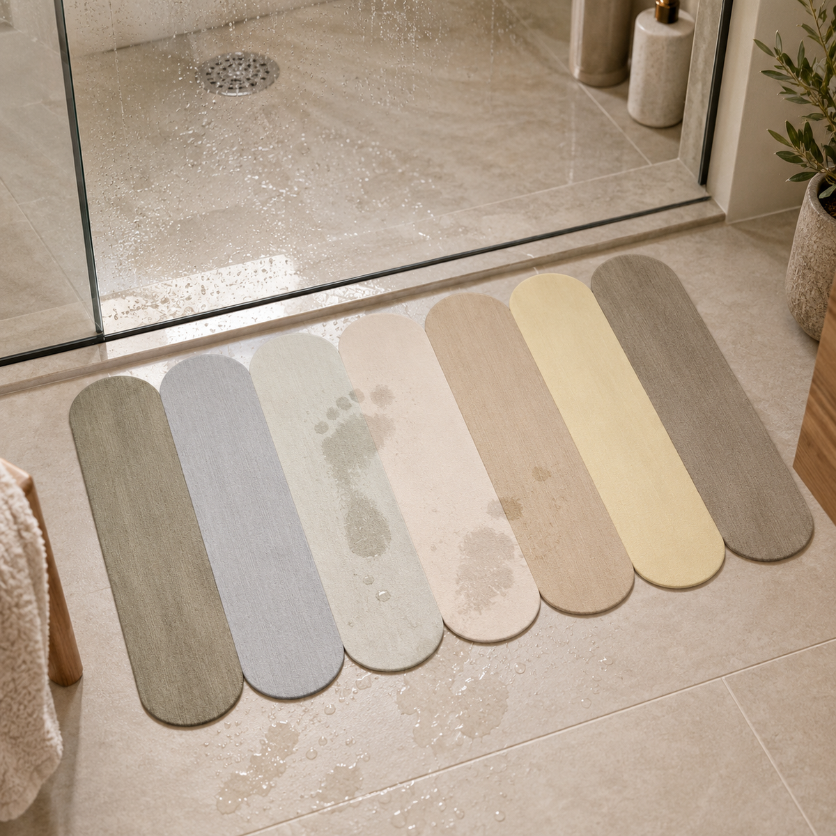Soft Mineral Diatomite Bath Mat – Non-Slip and Quick-Drying