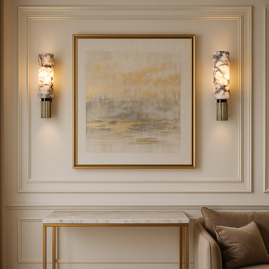 Copper stone Wall Light