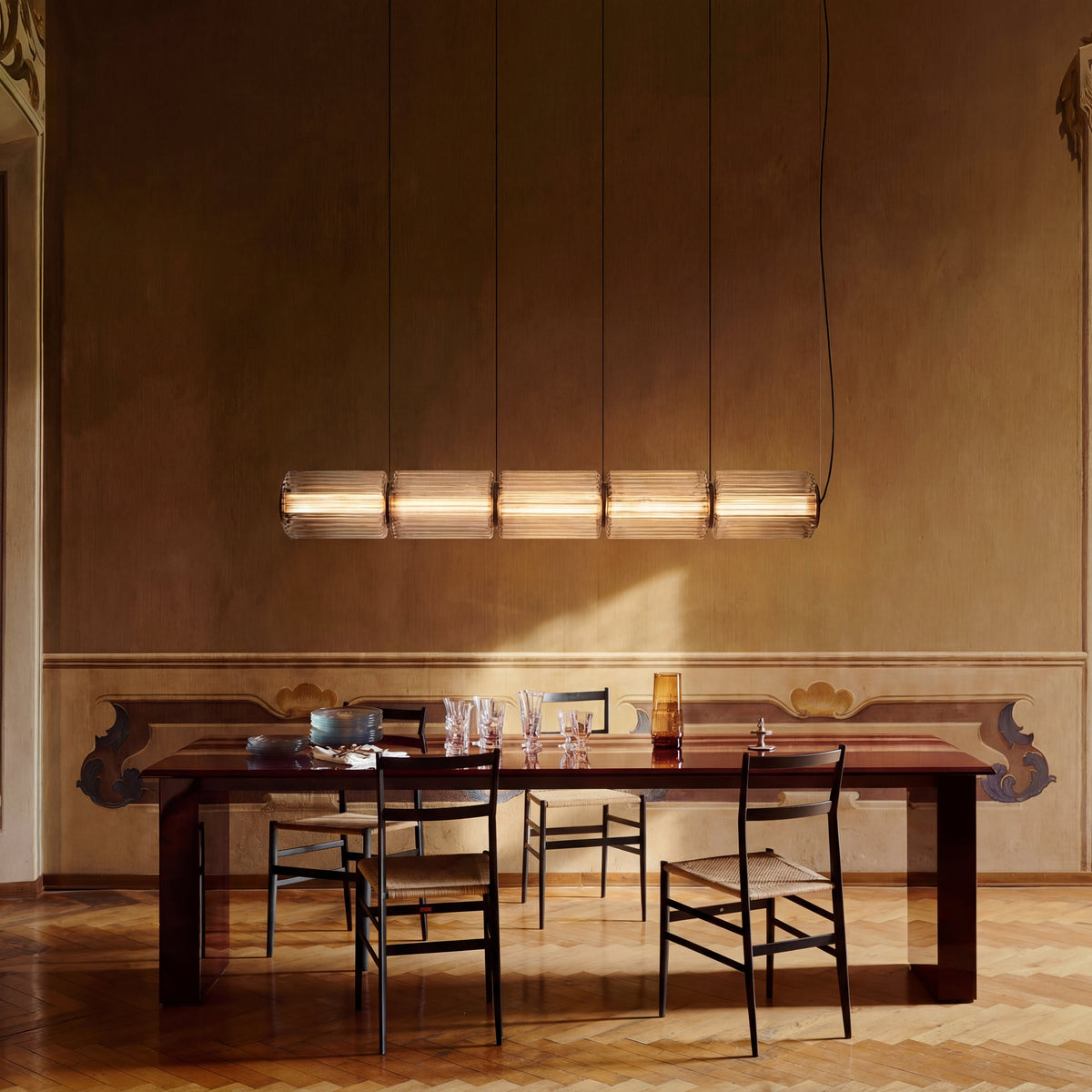 Cylinder Glass Pendant Lamp