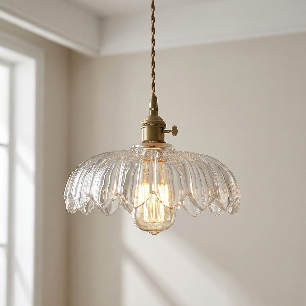 Glass Flower Pendant Light
