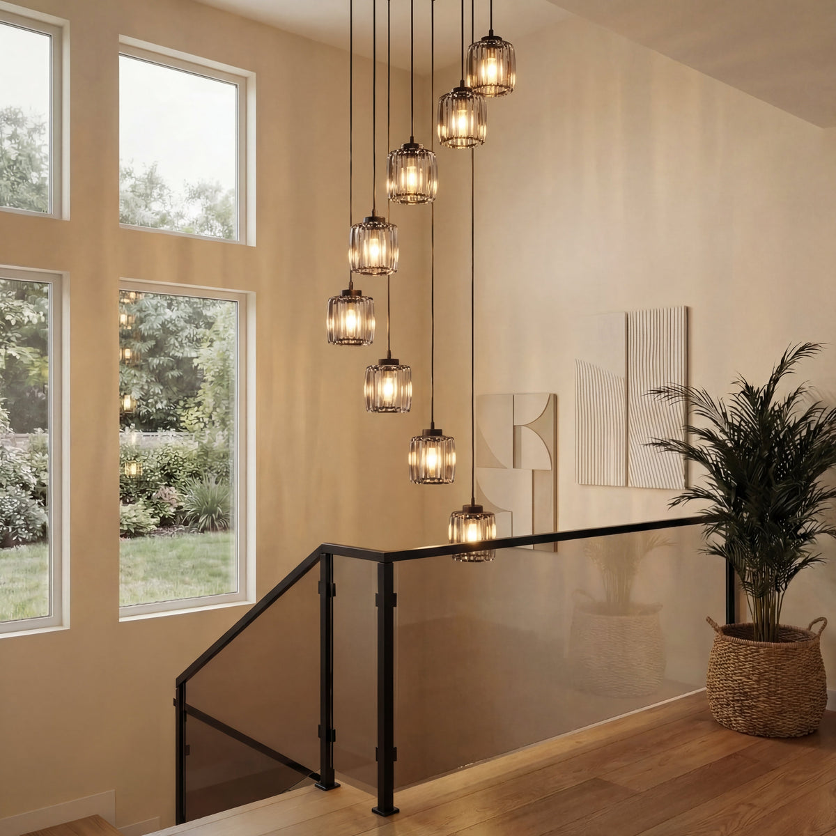 Ida Crystal Staircase Chandelier