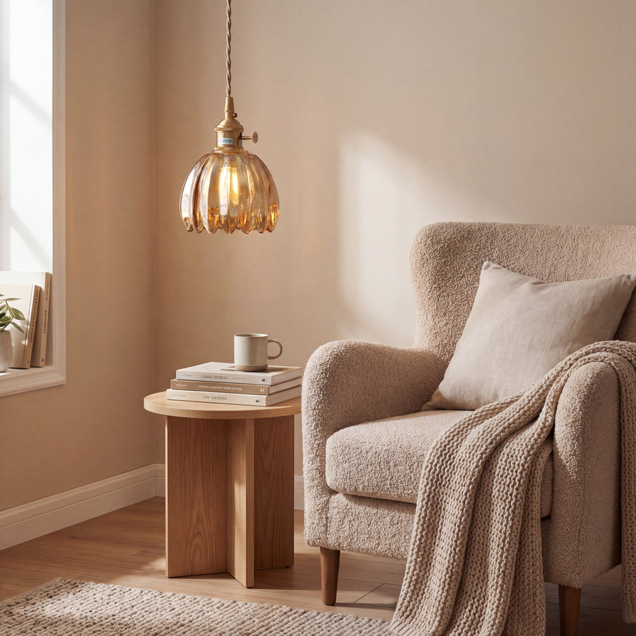Japanese Glass Pendant Light