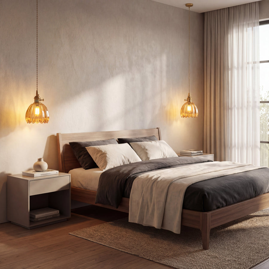 Japanese Glass Pendant Light