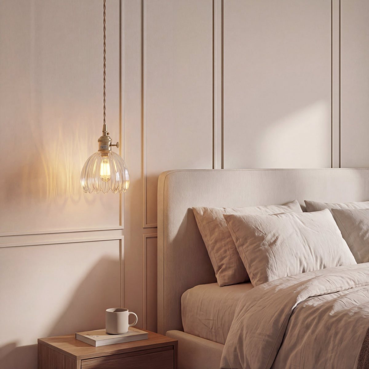 Japanese Glass Pendant Light