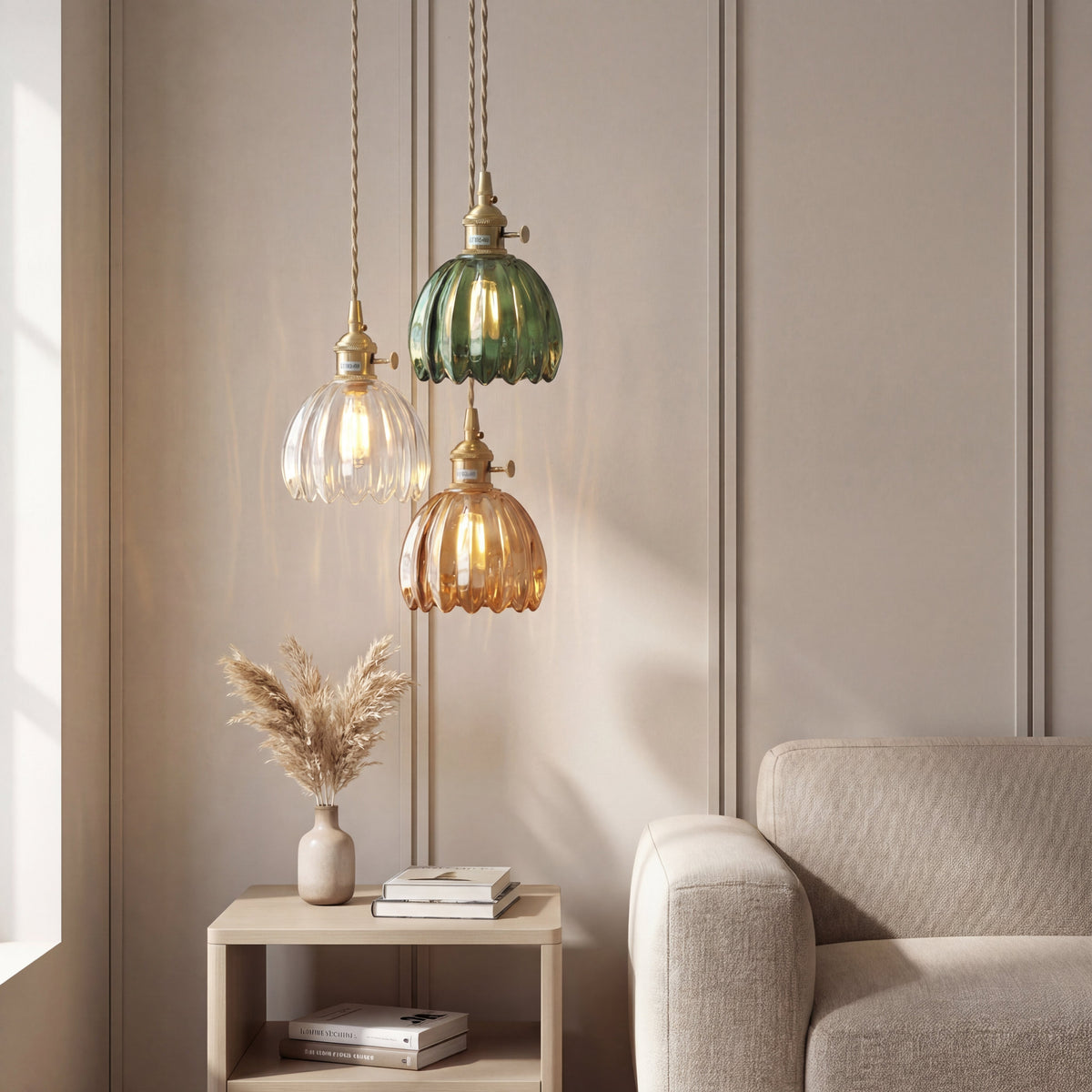 Japanese Glass Pendant Light