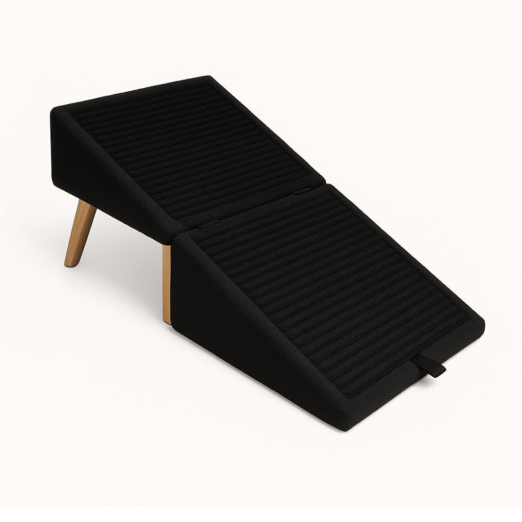 Steel Pet Stairs with Polyester Cover – Non-Slip 2-in-1 Stairs and Stool for Sofa and Bed