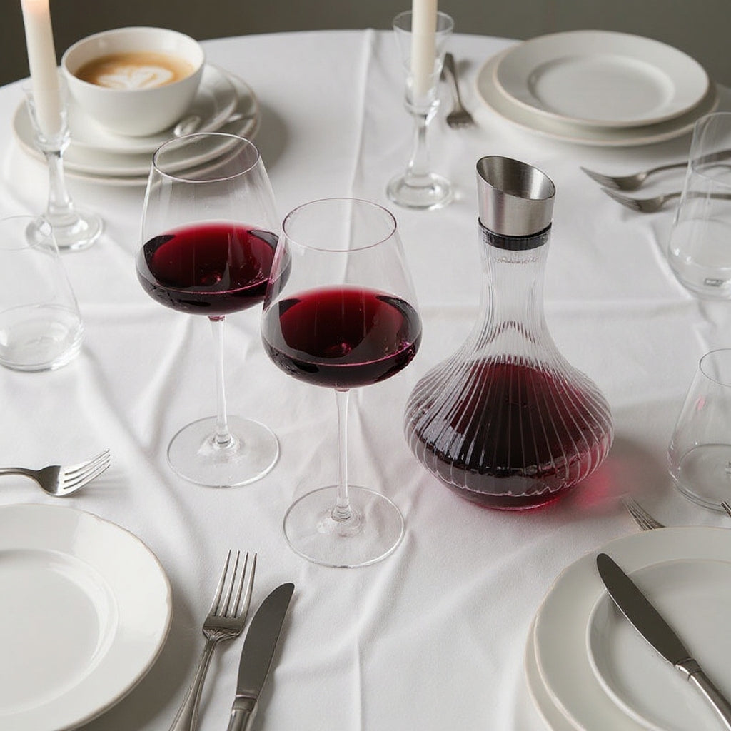 Crystal Glass Set – Lead-Free Crystal for Wine and Champagne