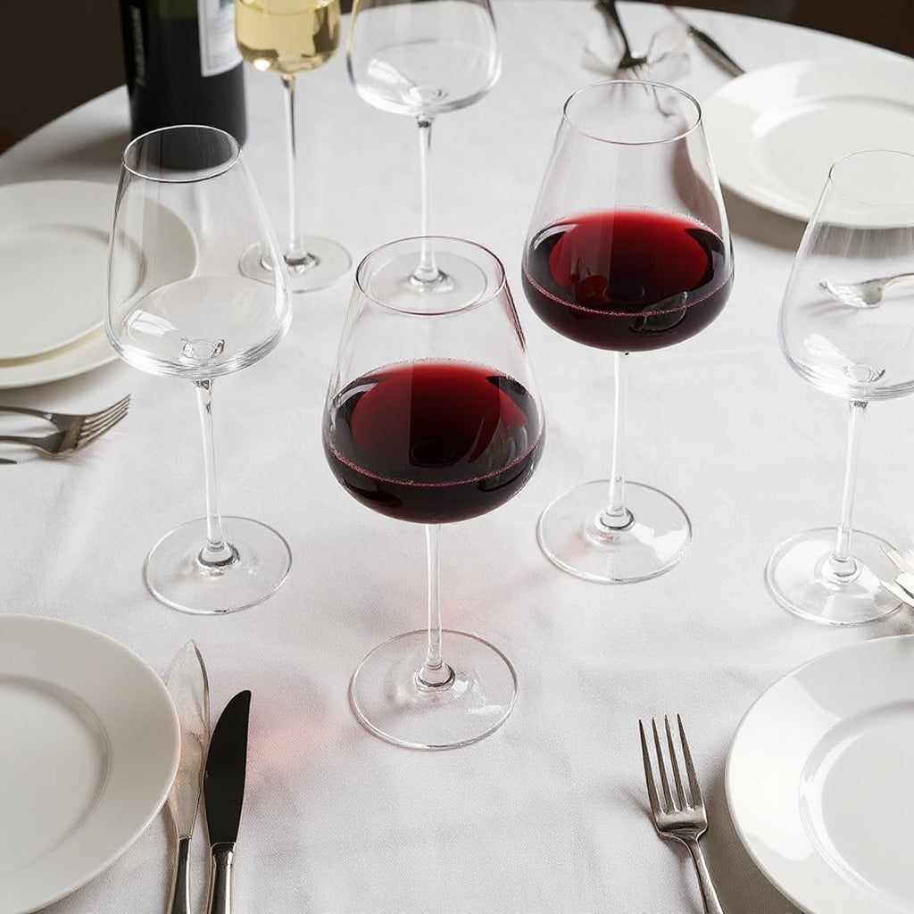 Crystal Glass Set – Lead-Free Crystal for Wine and Champagne