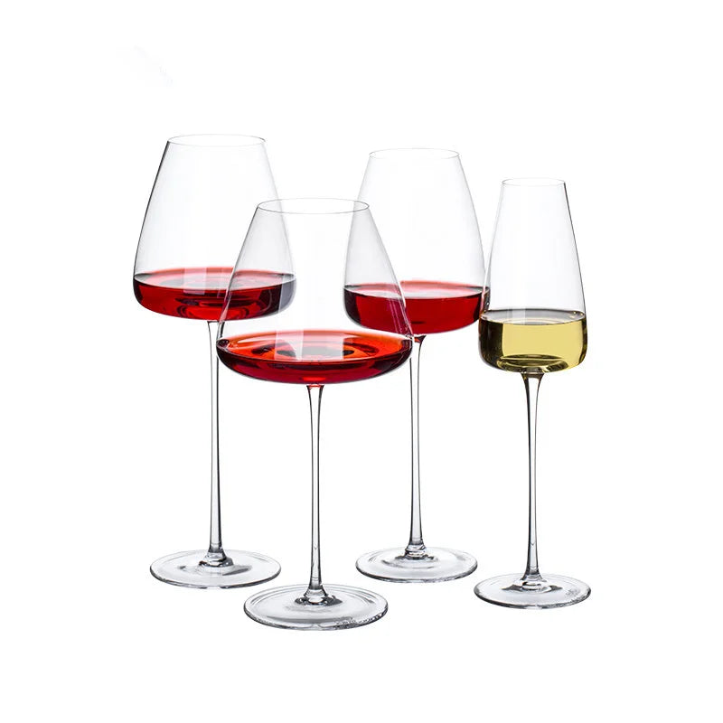 Crystal Glass Set – Lead-Free Crystal for Wine and Champagne
