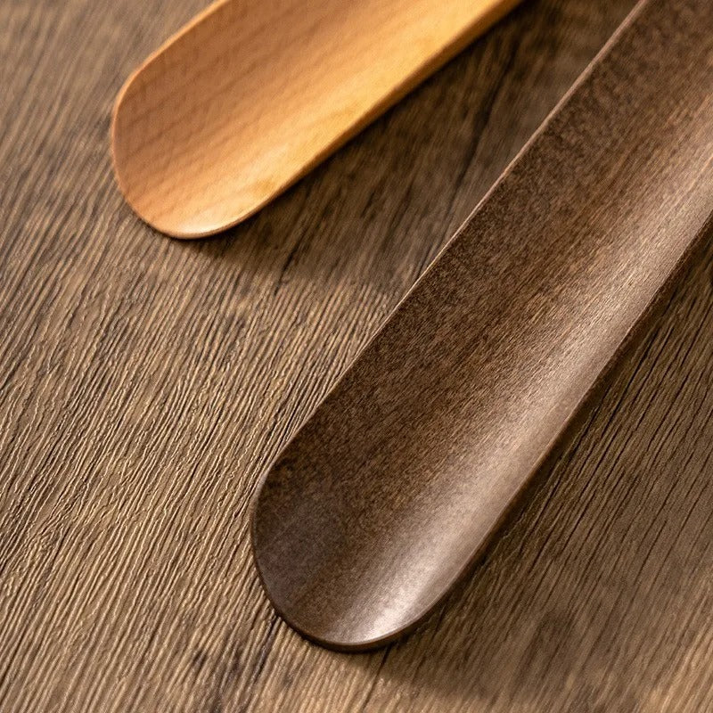 Long Minimalist Wall-Mounted Shoe Horn with Handy Storage