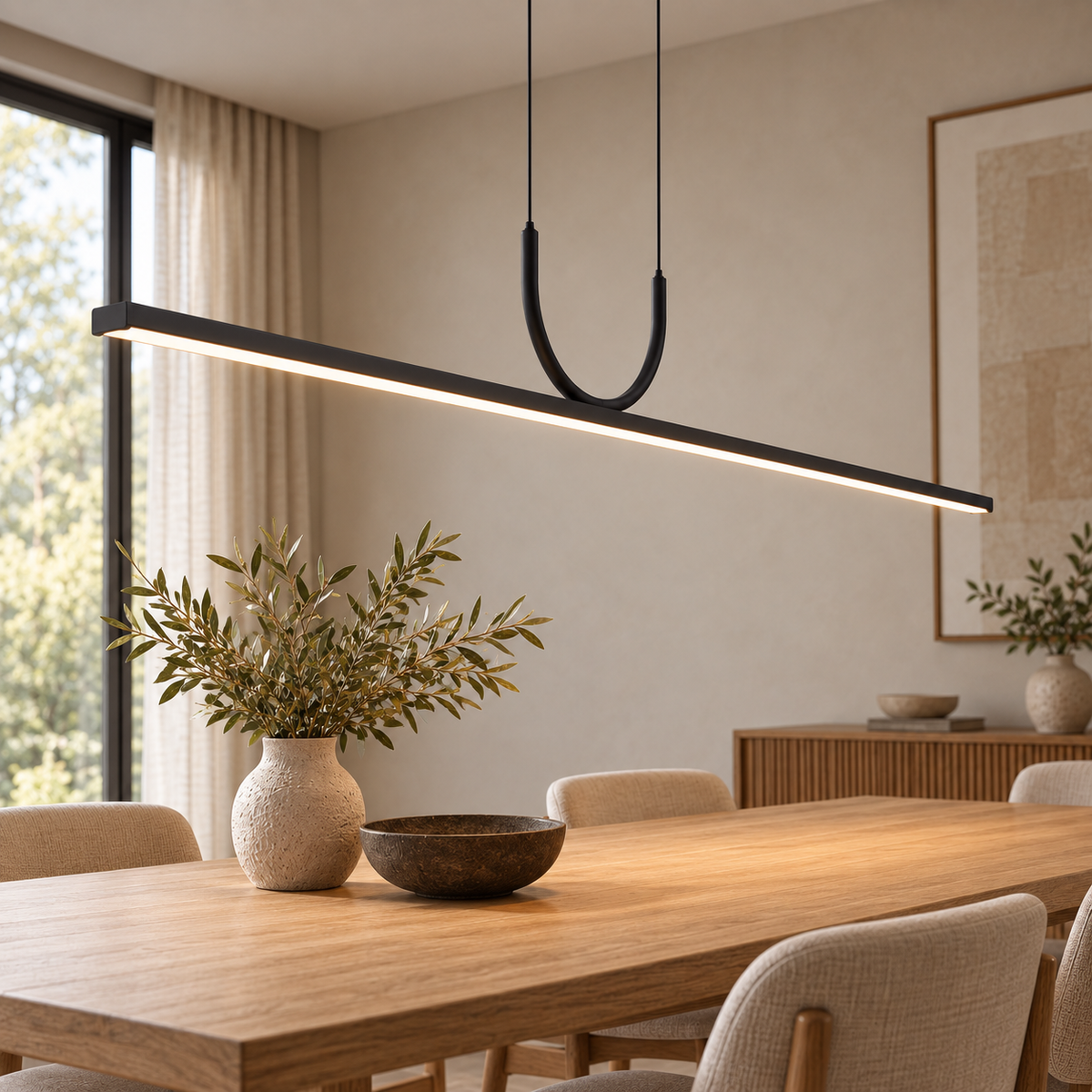 LED Bar Metal Dining Light – Adjustable Brightness with Three Light Settings