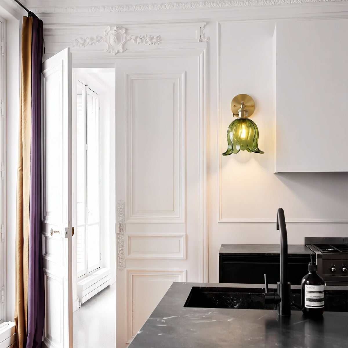 Flower Glass Wall Light