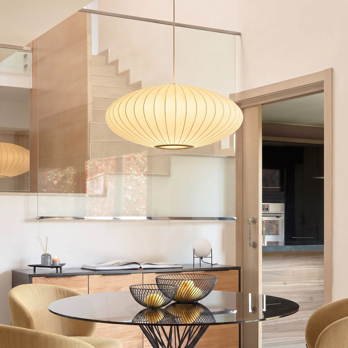Italian Silk Pendant Light