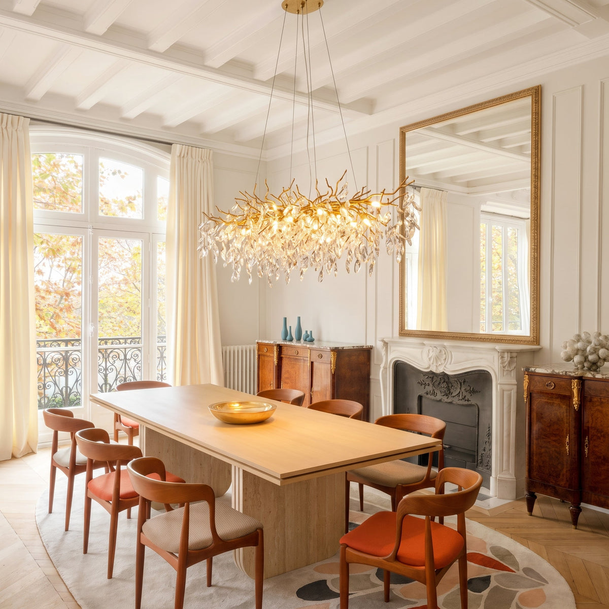 French Style Glass Chandelier