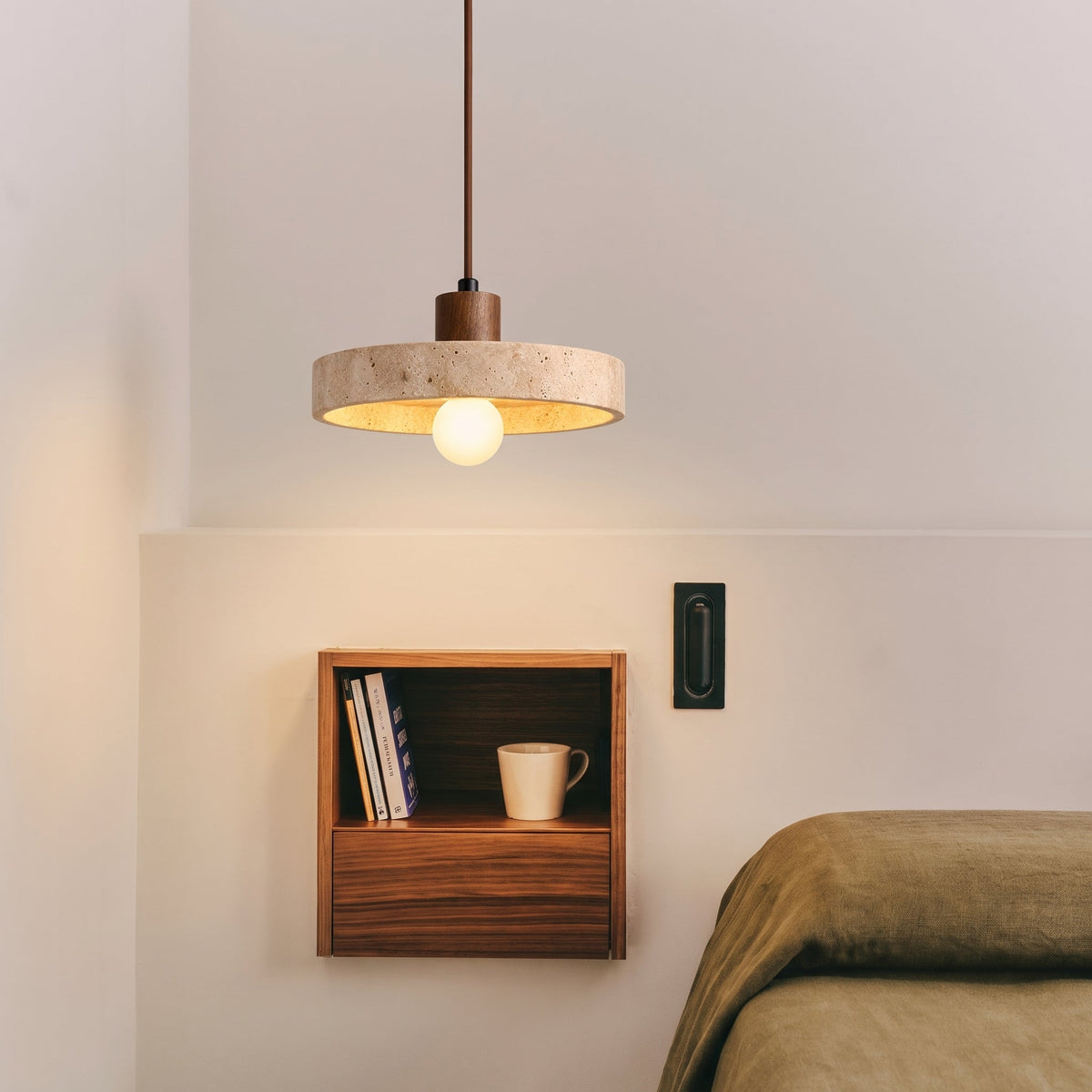 Travertine Bauhaus Pendant Light