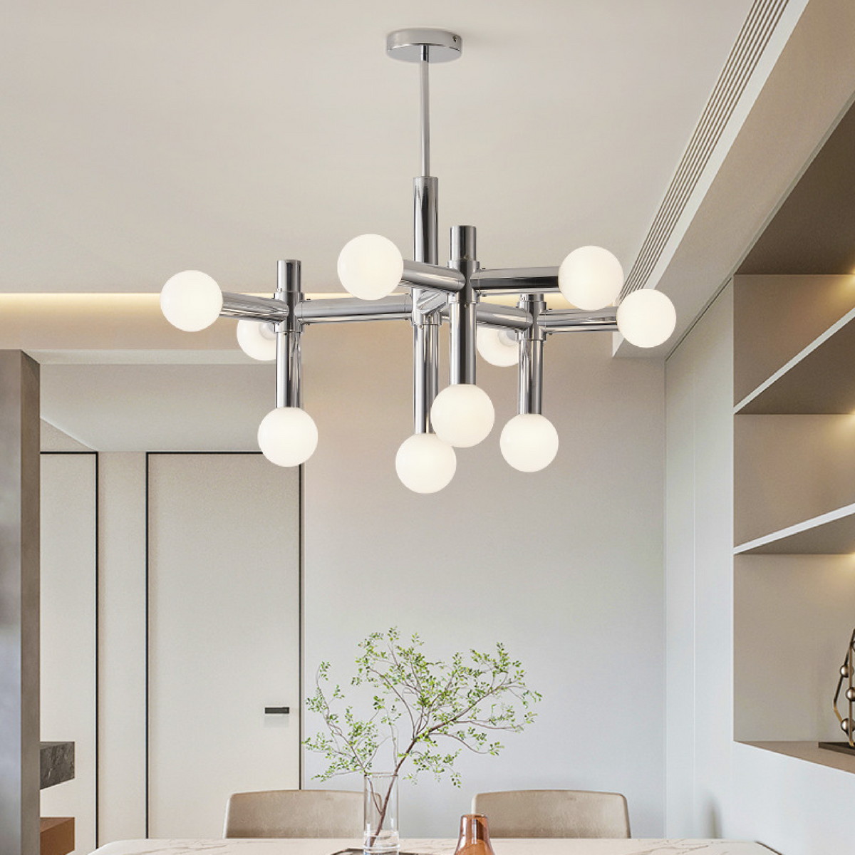 Metal Bauhaus Chandelier