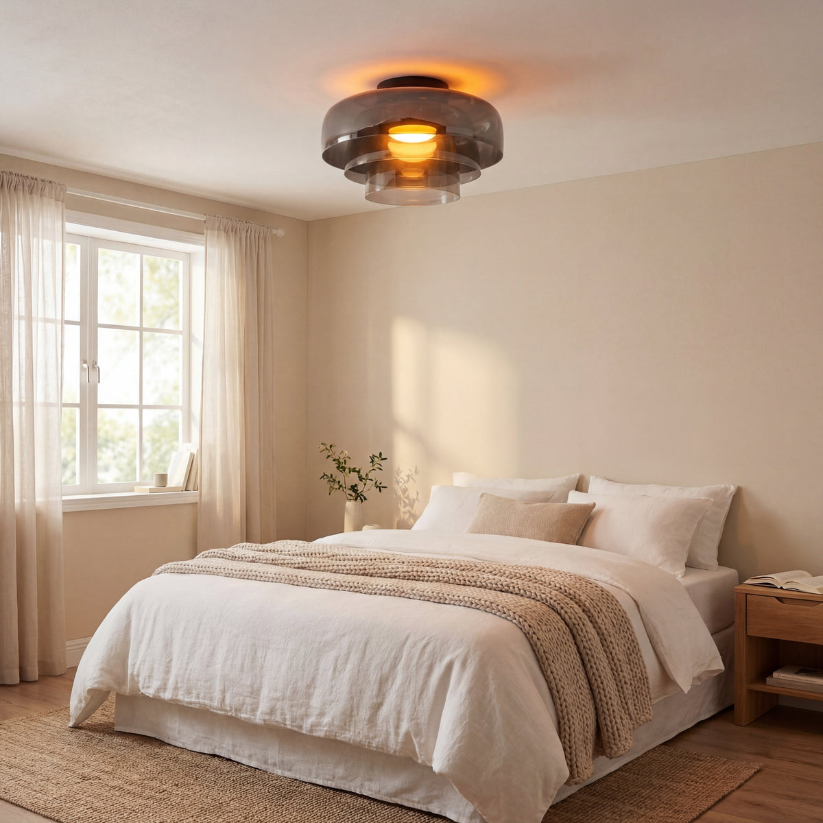 Nordic Bauhaus Glass Layered Ceiling Light