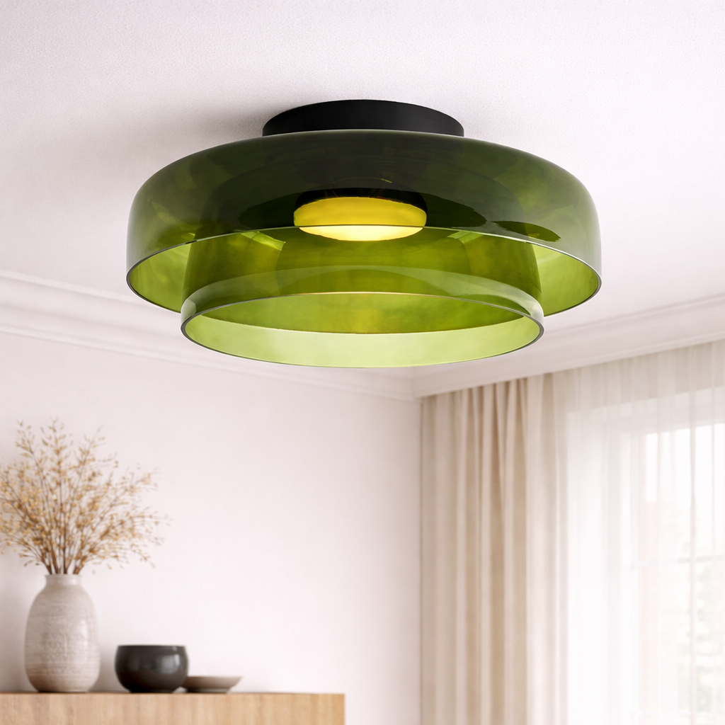 Nordic Bauhaus Glass Layered Ceiling Light
